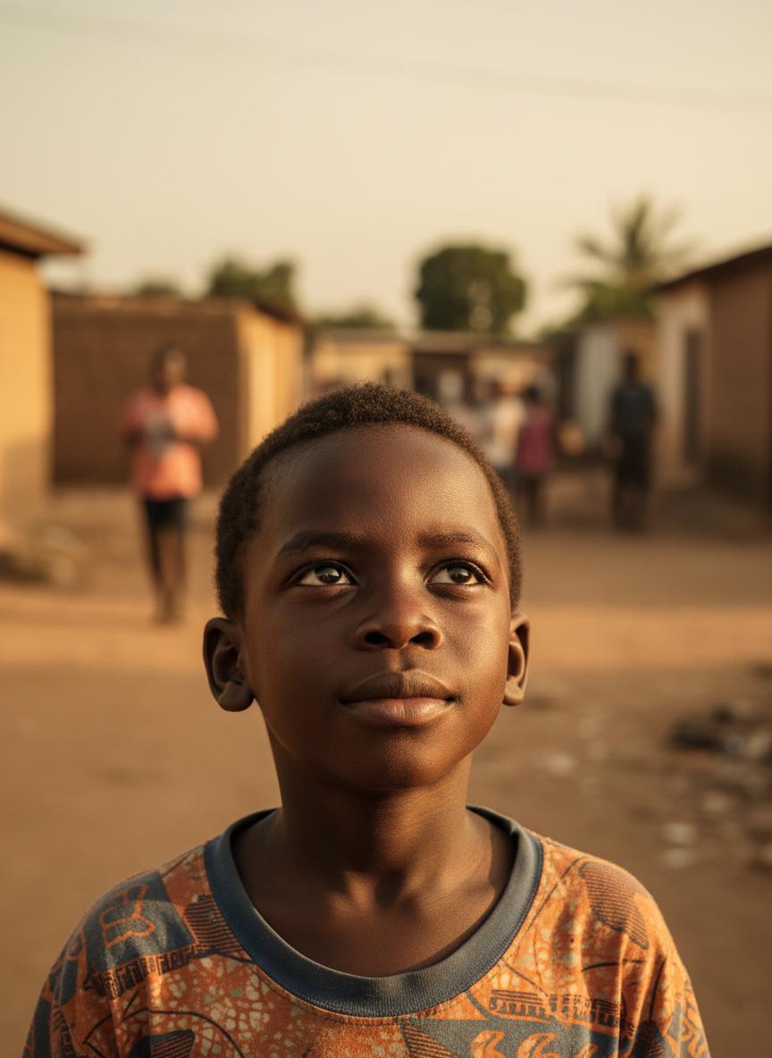 A child looking toward a brighter future